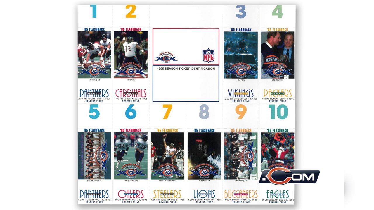 2018 Chicago Bears Collectible Season Ticket Stubs - Full Season