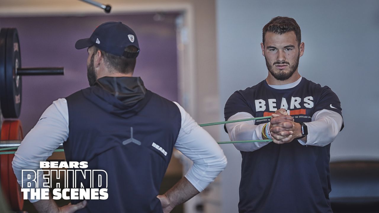 LAKE FOREST, IL - MAY 24: Chicago Bears wide receiver Darnell Mooney (11)  during the the Chicago Bears OTA Offseason Workouts on May 24, 2022 at  Halas Hall in Lake Forest, IL. (