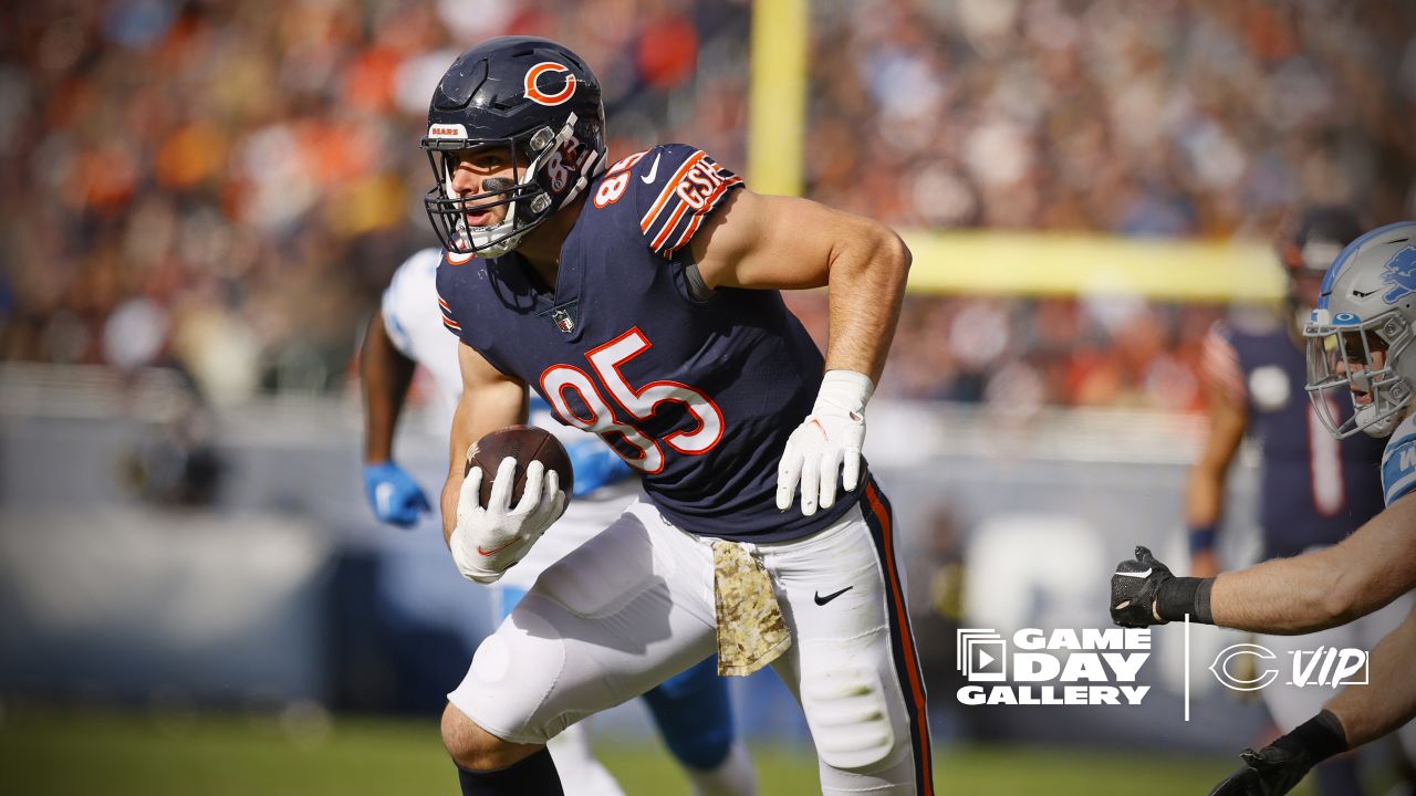 Chicago, Illinois, USA. 03rd Oct, 2021. - Bears #98 Bilal Nichols runs with  the ball during the NFL Game between the Detroit Lions and Chicago Bears at  Soldier Field in Chicago, IL.