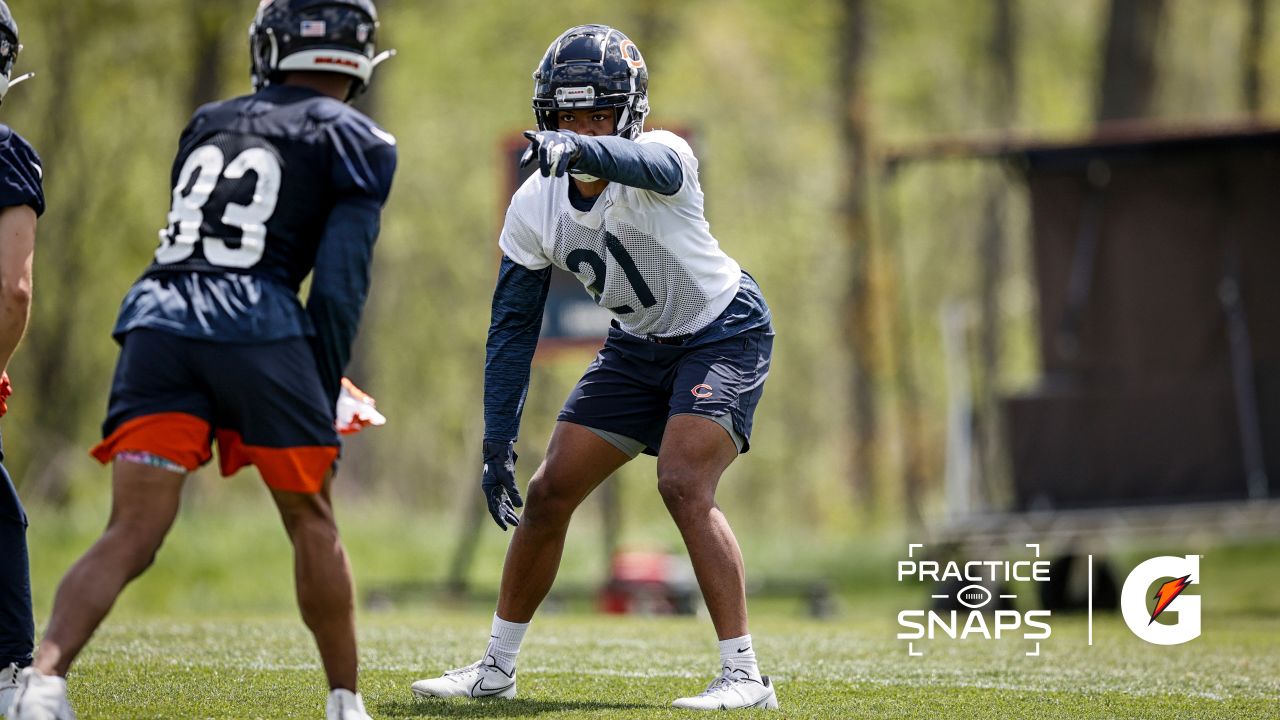 Chicago Bears fullback Khari Blasingame (35) walks off the field