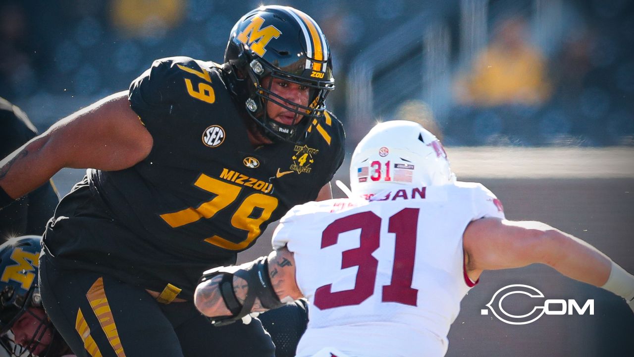 2021 NFL Draft: Offensive lineman Larry Borom, Missouri, Round 5, Pick 151