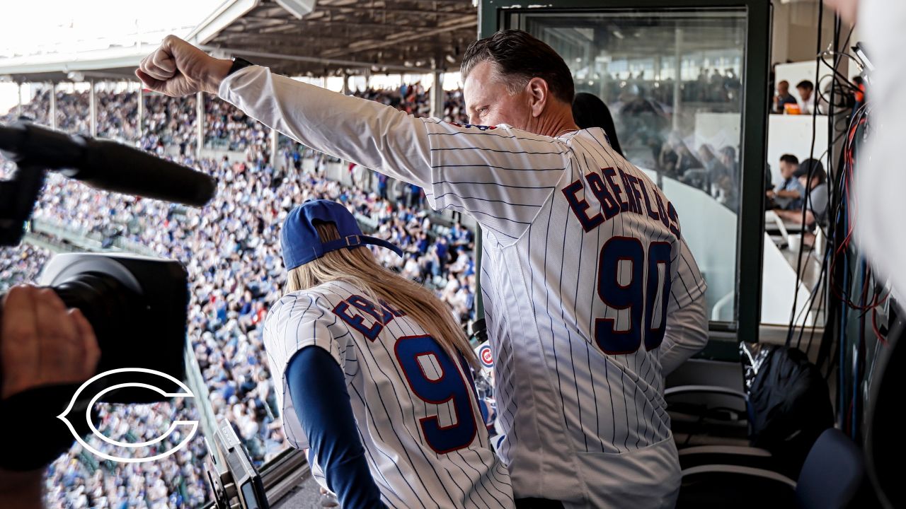 Pitch Perfect  Kerry Wood gets Matt Eberflus ready for first pitch