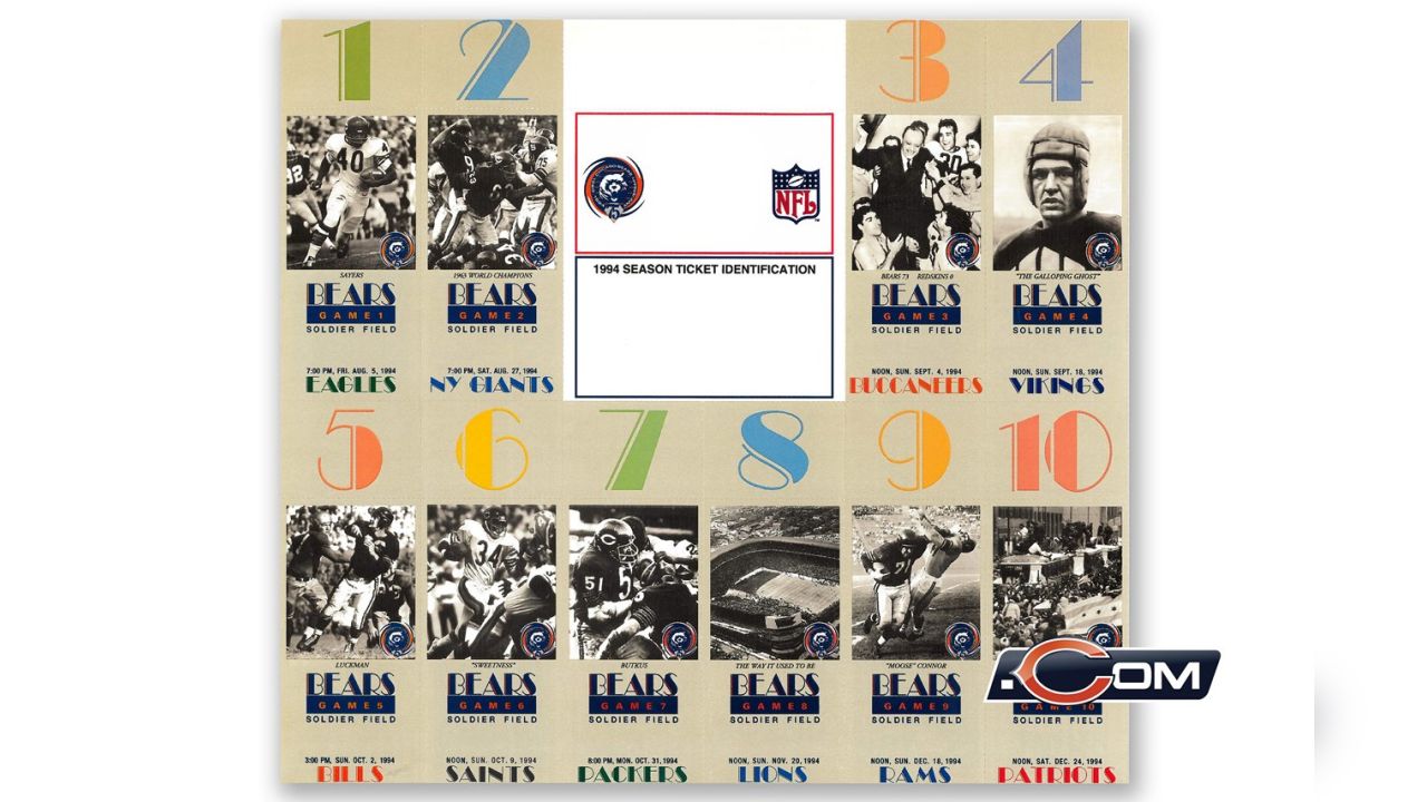 Historical Bears Ticket Stubs