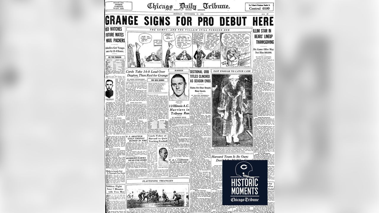 December 9, 1925: Red Grange, Chicago Bears bring professional