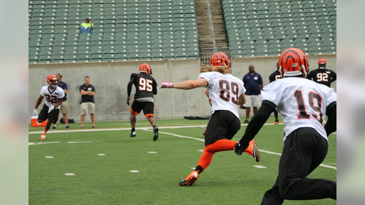 Wide receiver T.J. Houshmandzadeh of the Cincinnati Bengals shushes