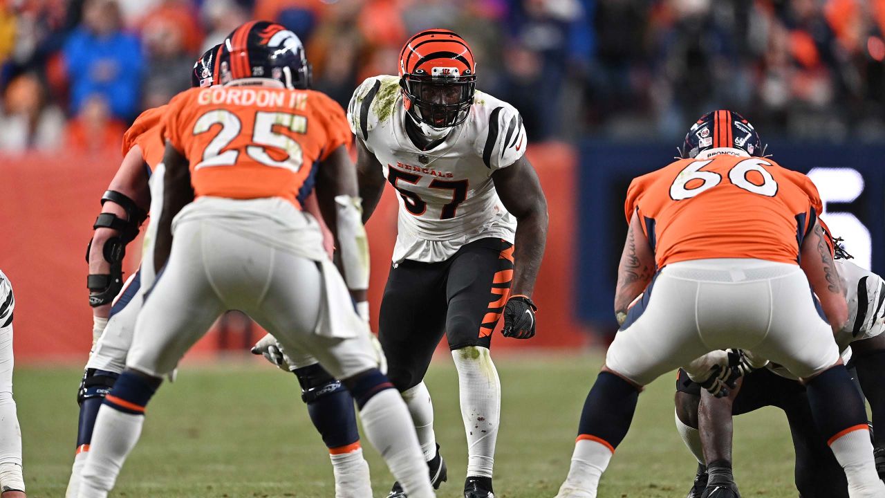 Cincinnati Bengals defensive end Khalid Kareem (90) runs off the field  after an NFL football game against the New York Jets, Sunday, Oct. 31,  2021, in East Rutherford, N.J. (AP Photo/Adam Hunger