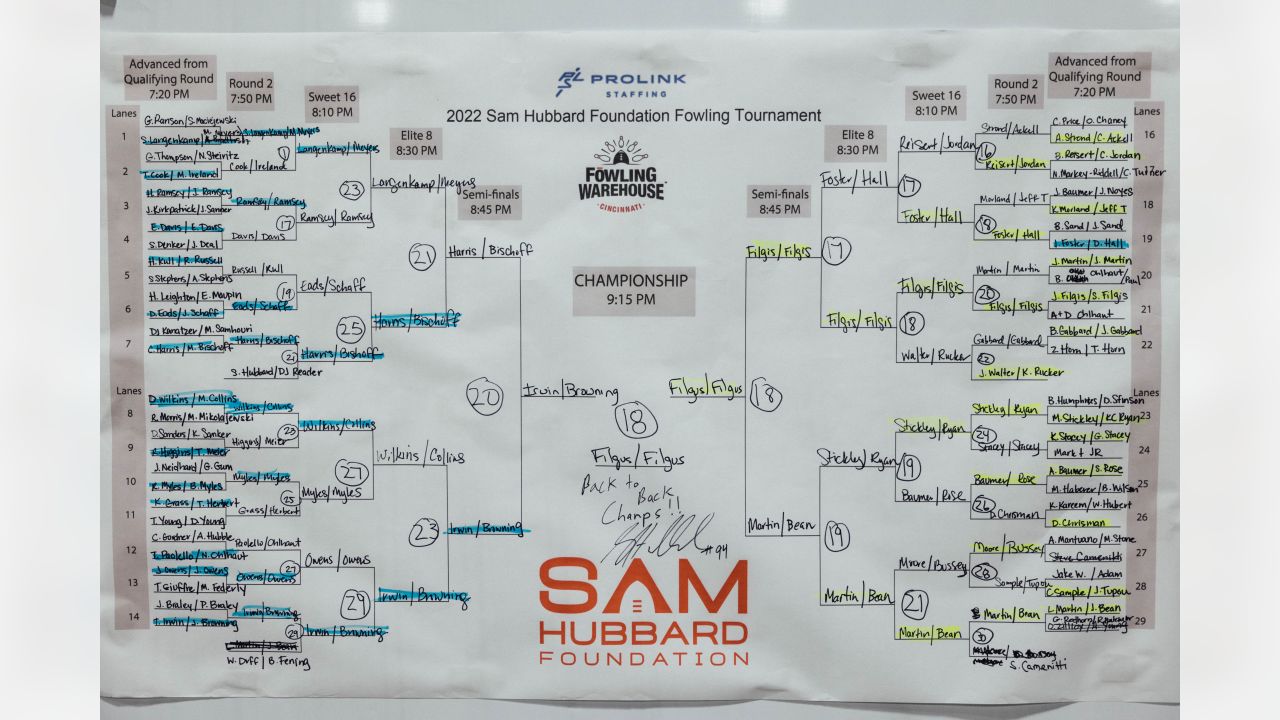 Sam Hubbard Foundation hosts fowling tournament to give back