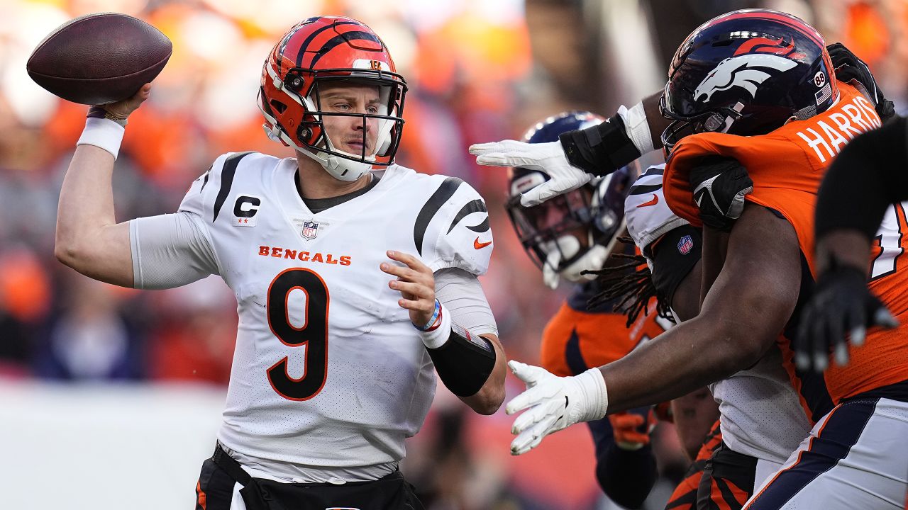 Cincinnati Bengals kicker Evan McPherson (2) runs off the field after an  NFL football game against the New York Jets, Sunday, Oct. 31, 2021, in East  Rutherford, N.J. (AP Photo/Adam Hunger Stock