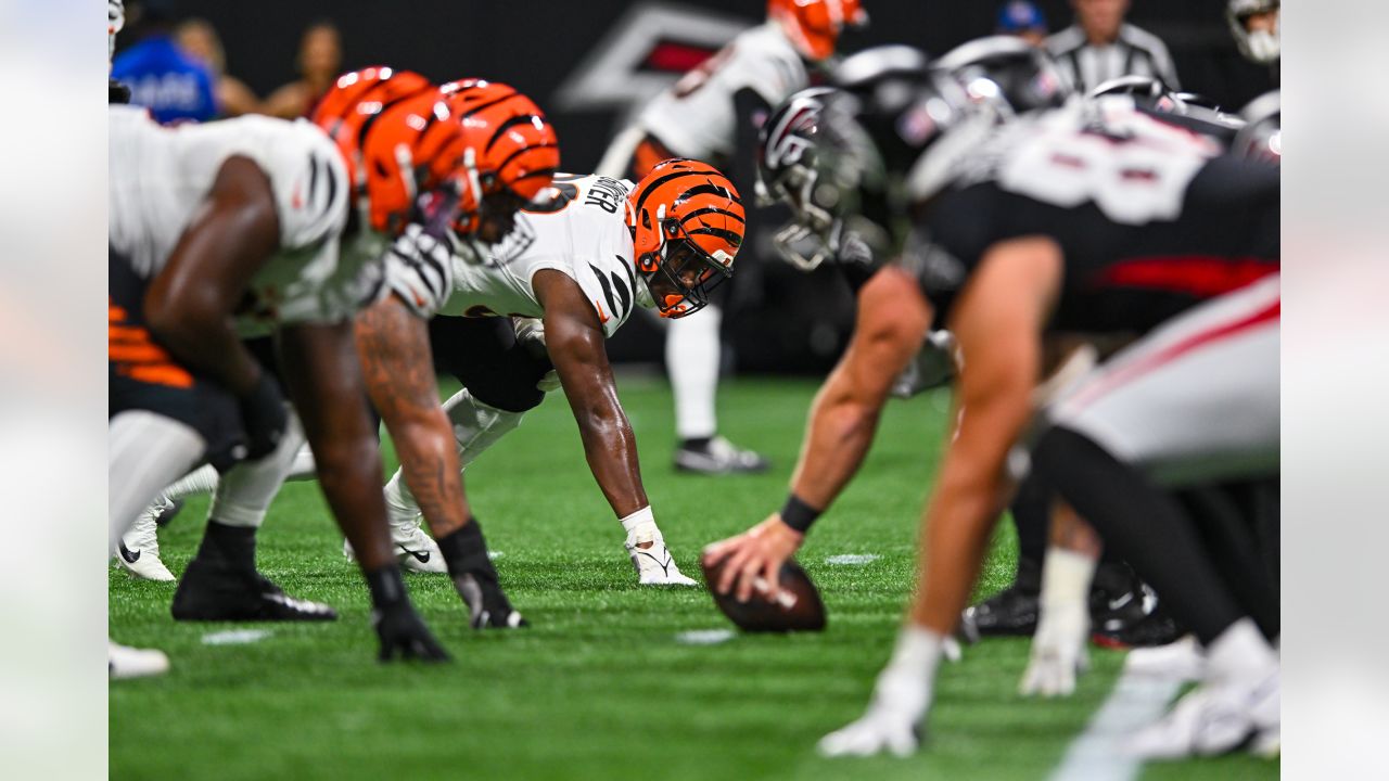 Cincinnati Bengals quarterback Trevor Siemian works out prior to an NFL  preseason football game between the Cincinnati Bengals and the Washington  Commanders, Saturday, Aug. 26, 2023, in Landover, Md. (AP Photo/Julio Cortez