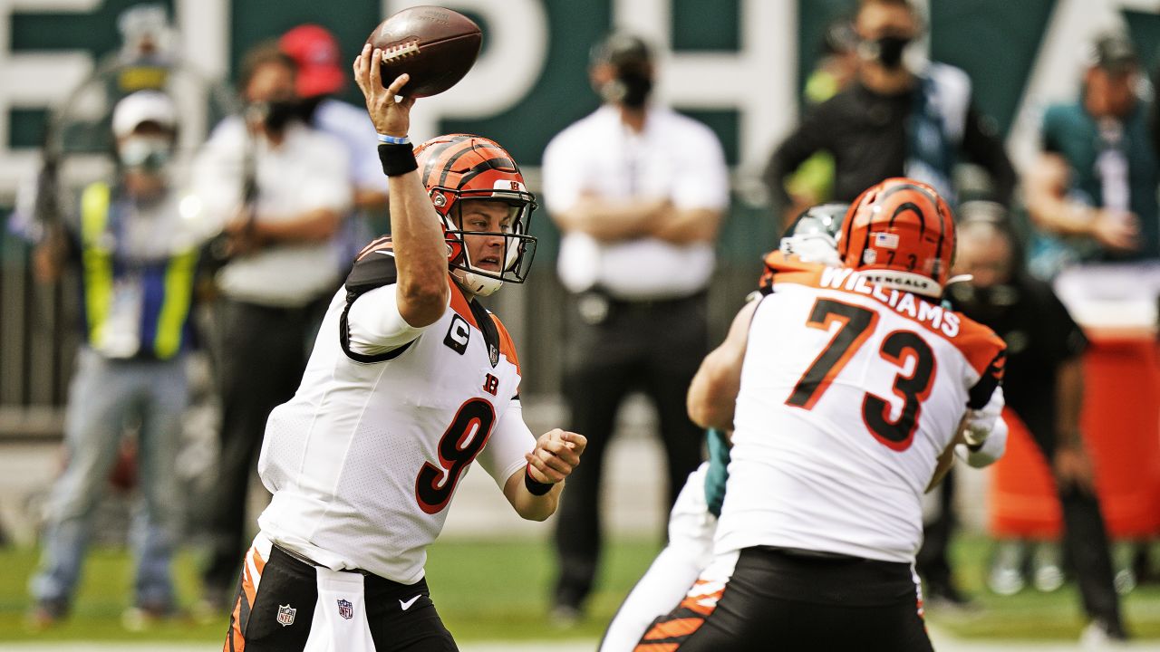 Cincinnati Bengals' Giovani Bernard (25) wears an It Takes All Of Us helmet  decal before an NFL football game against Philadelphia Eagles, Sunday,  Sept. 27, 2020, in Philadelphia. (AP Photo/Rich Schultz Stock