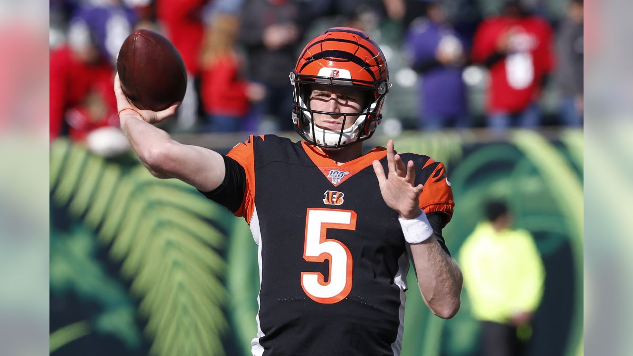 Cincinnati, OH, USA. 21st Dec, 2020. Ryan Finley #5 of the Cincinnati  Bengals runs with the ball during NFL football game action between the  Pittsburgh Steelers and the Cincinnati Bengals at Paul