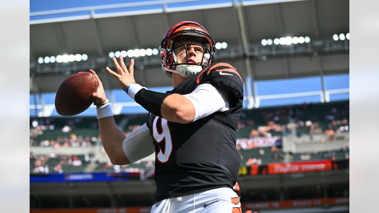 An Atlanta Falcons fans cheers in the first half of an NFL football game  against the Cincinnati Bengals in Cincinnati, Sunday, Oct. 23, 2022. (AP  Photo/Aaron Doster Stock Photo - Alamy