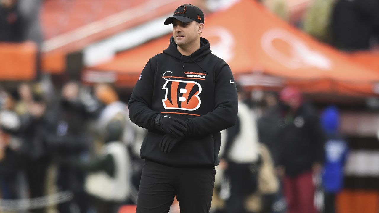 Brandon Allen of the Cincinnati Bengals warms up before the game