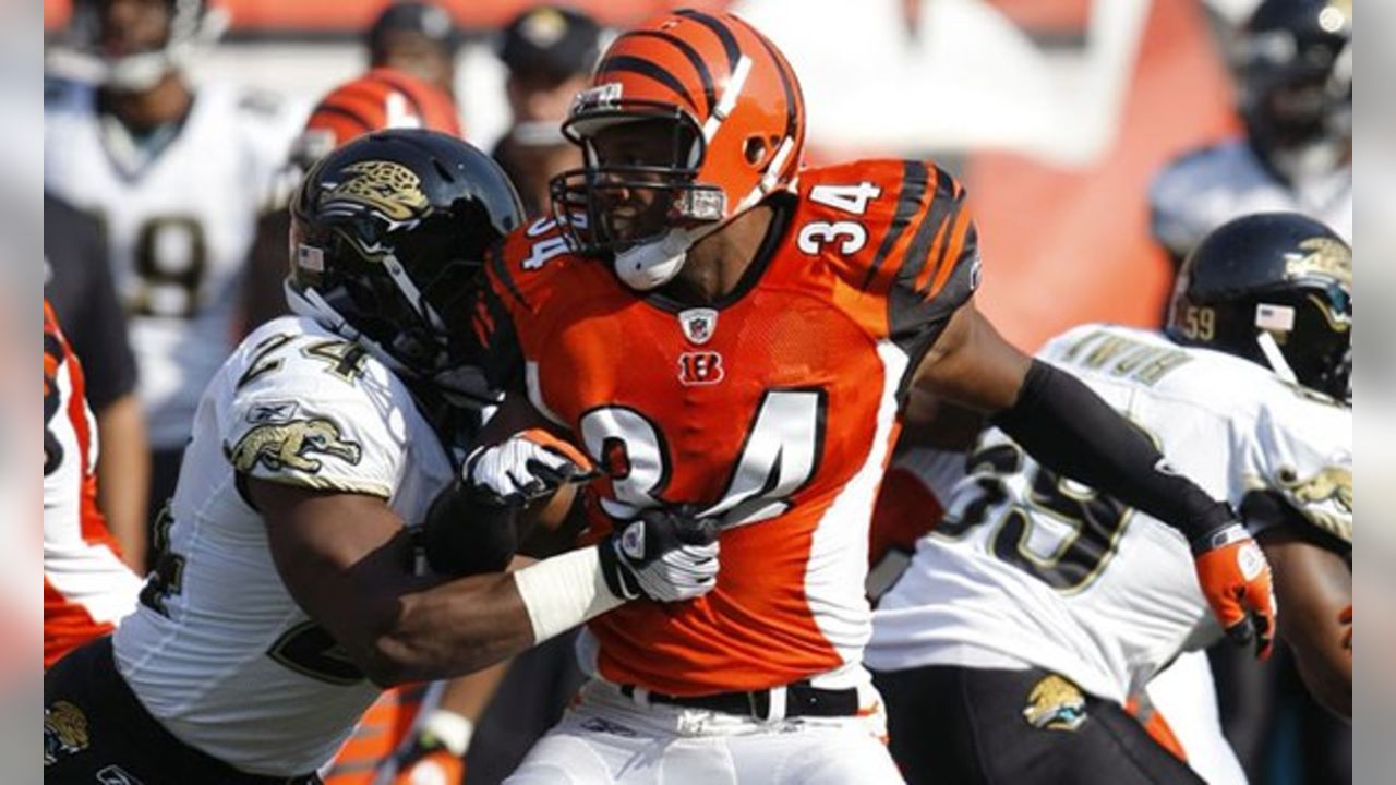 Cincinnati Bengals Kyries Hebert is seen on the bench in the first quarter  of an NFL preseason football game against the New England Patriots,  Thursday, Aug. 20, 200i9, in Foxborough, Mass. (AP