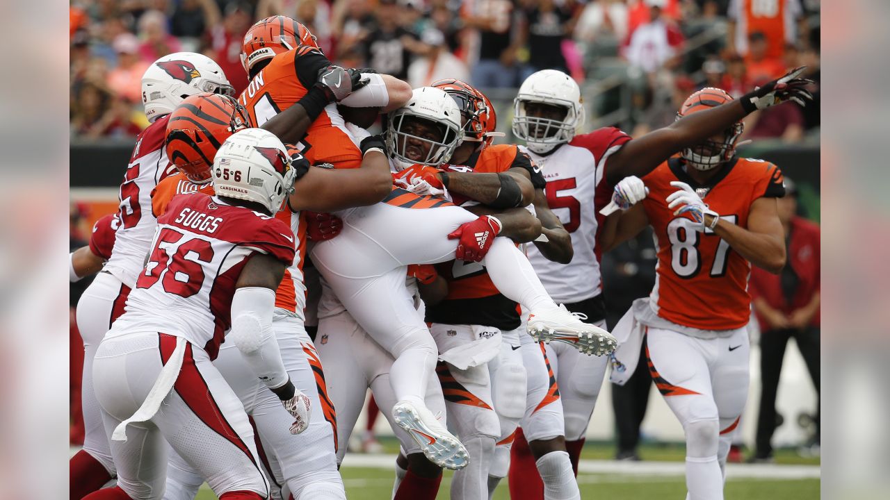 Cincinnati Bengals quarterback Andy Dalton passes in the first half of an  NFL football game against the Arizona Cardinals, Sunday, Oct. 6, 2019, in  Cincinnati. (AP Photo/Gary Landers Stock Photo - Alamy