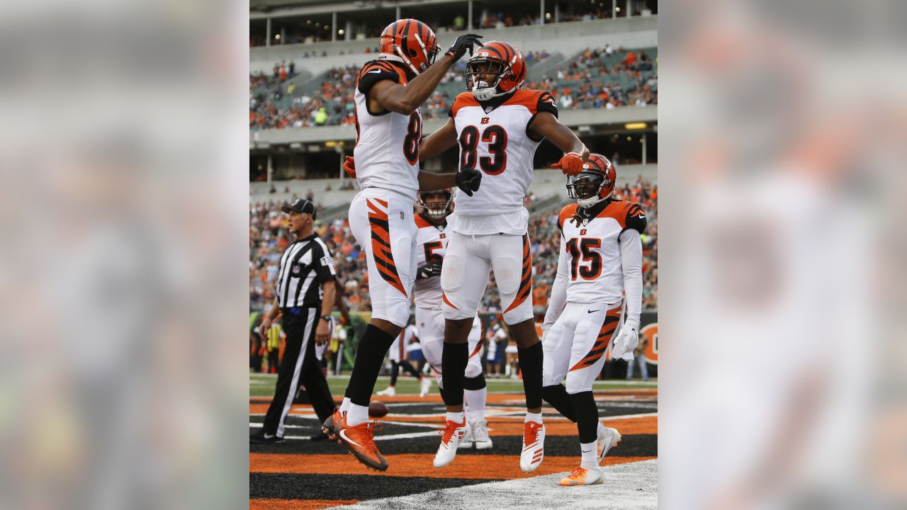 Tyler Boyd of the Cincinnati Bengals celebrates after scoring a