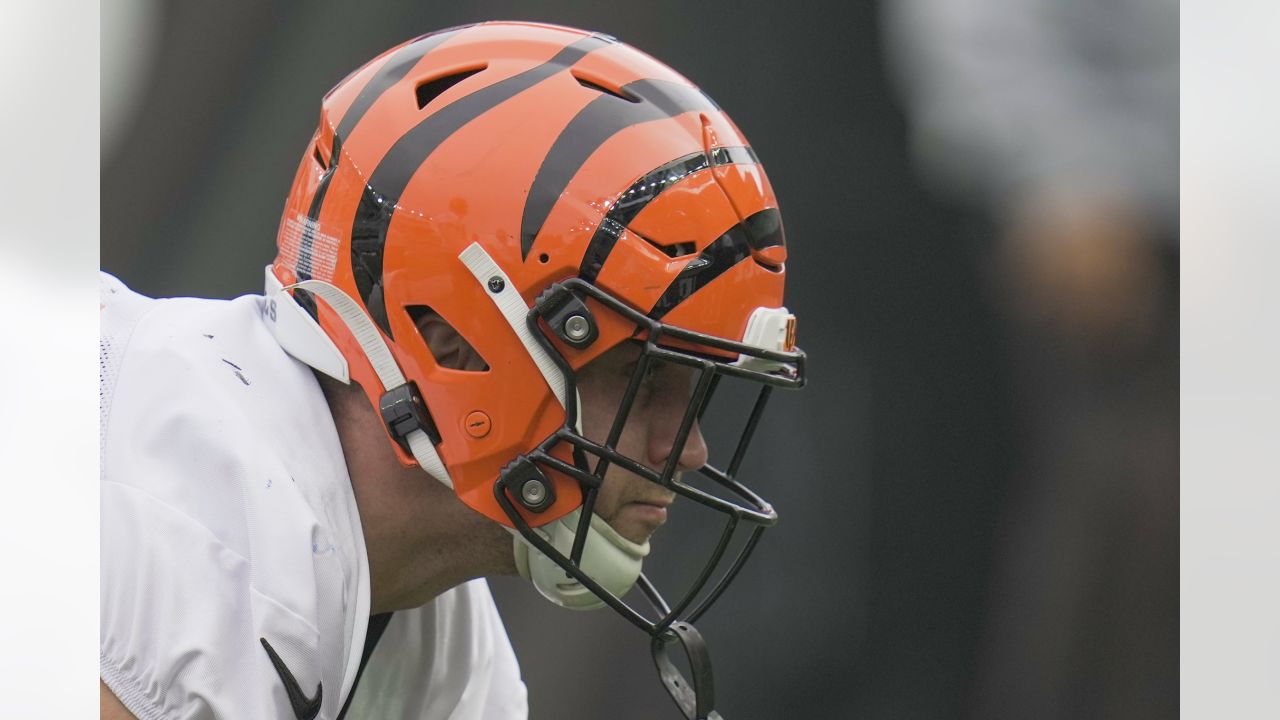 Bengals break out 'White Bengal' helmet during Friday's practice