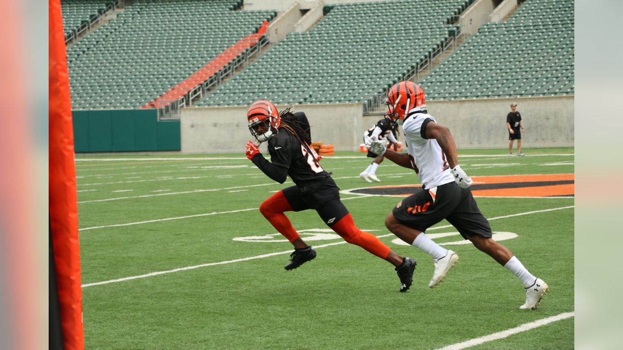 Wide receiver T.J. Houshmandzadeh of the Cincinnati Bengals shushes