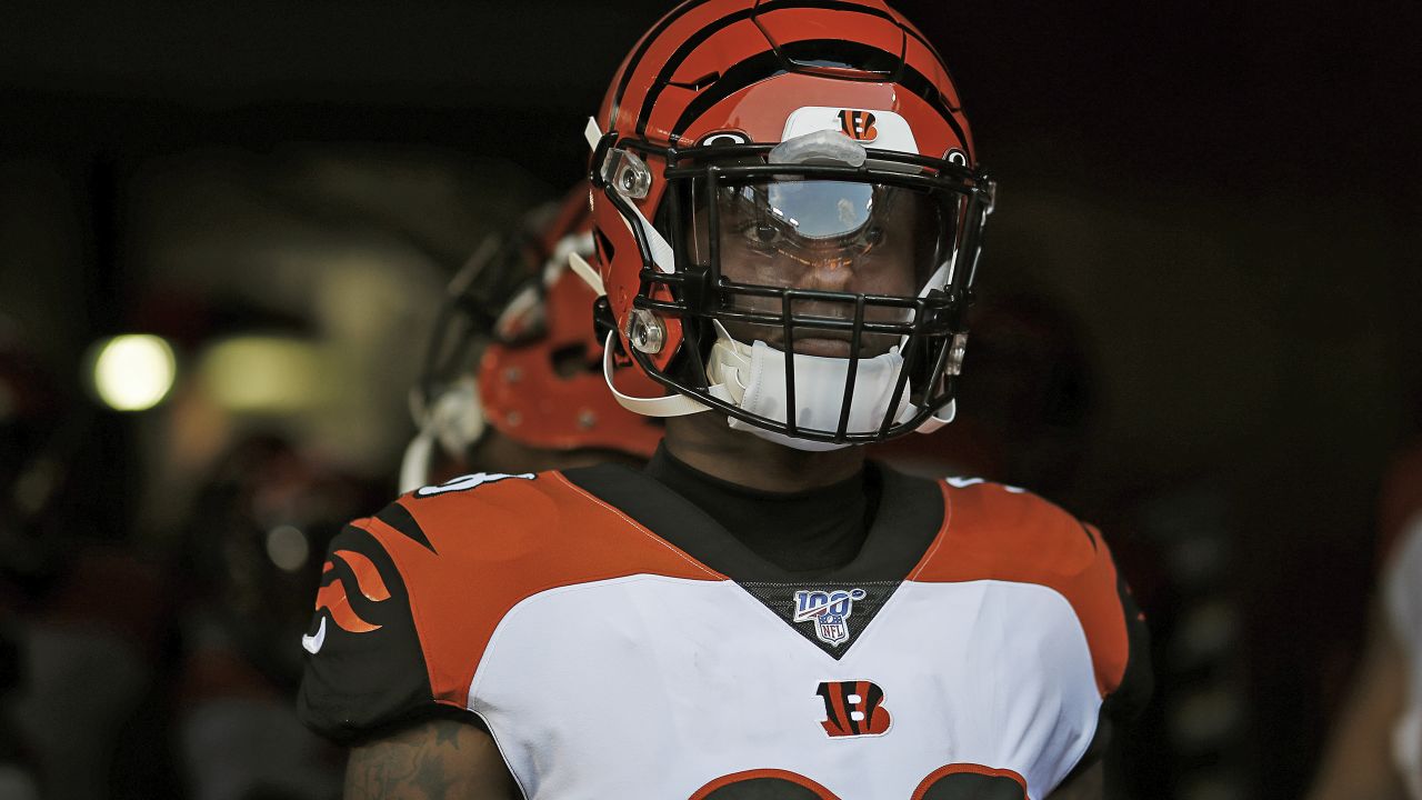 September 15, 2019: Cincinnati Bengals running back Joe Mixon (28) during  NFL football game action between the San Francisco 49ers and the Cincinnati  Bengals at Paul Brown Stadium on September 15, 2019