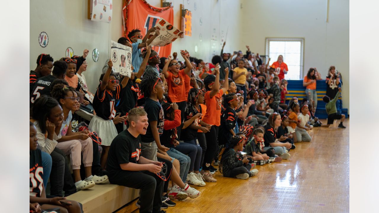 Bengals Rule Your School Pep Rally at Woodlawn Elementary