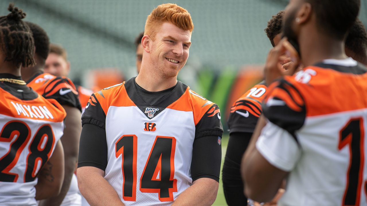 Hall of Fame Receives Jersey from Bengals Quarterback Andy Dalton