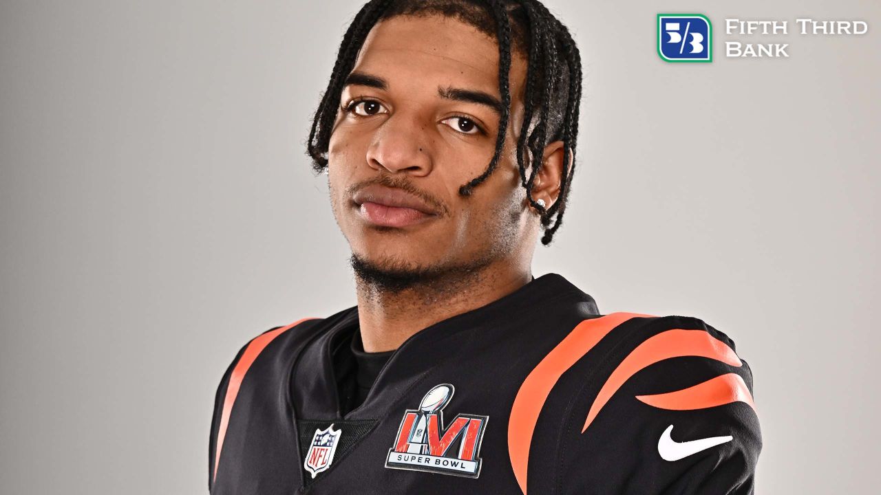 Bengals Super Bowl uniforms: black home uniforms in Super Bowl LVI