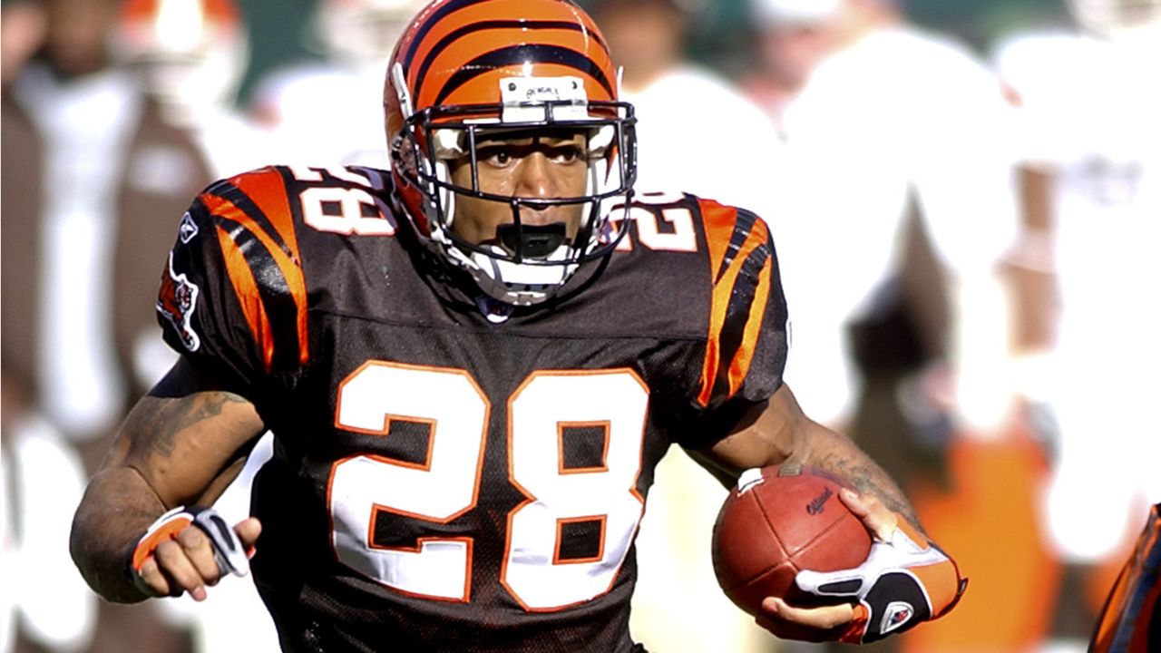 10 August 2003: Corey Dillon of the Cincinnati Bengals during the