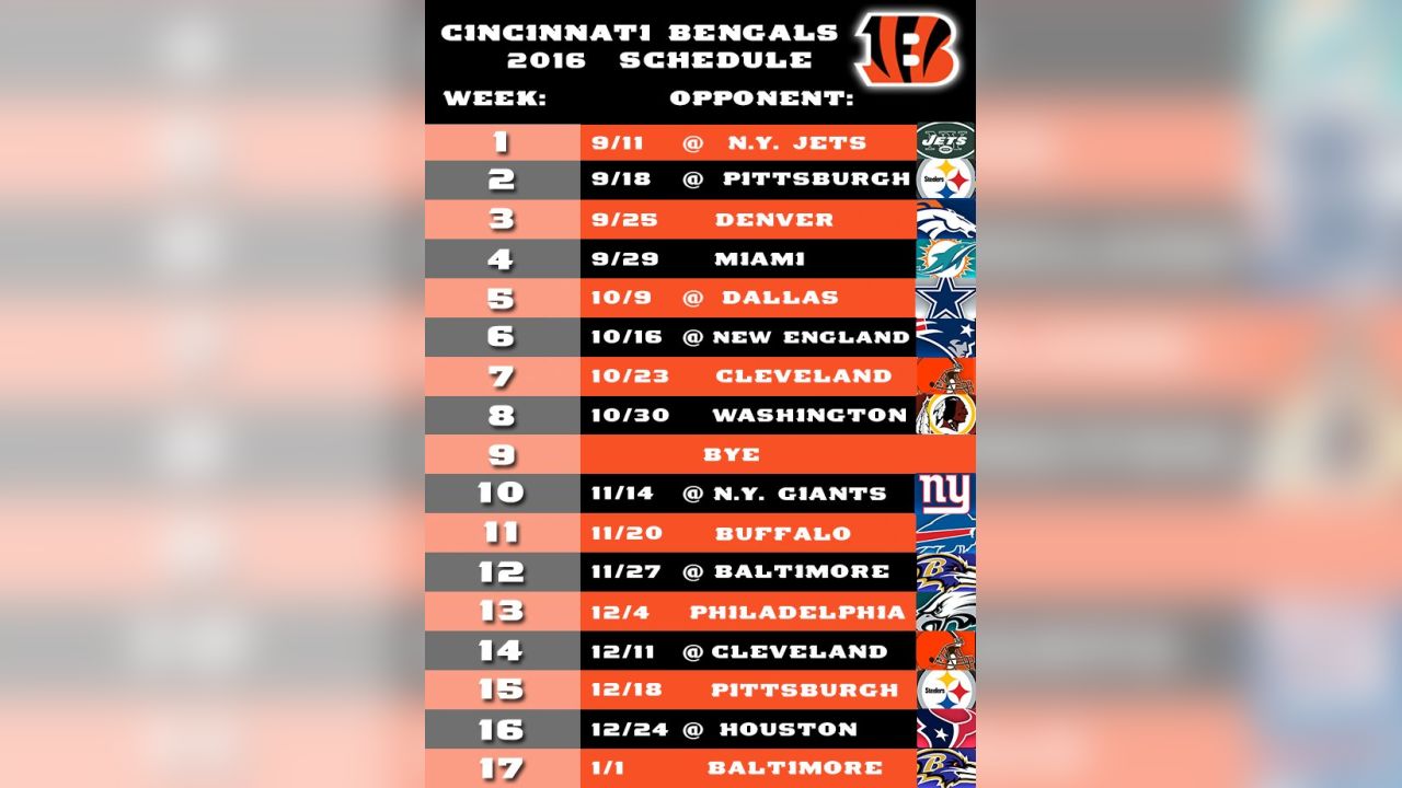 Bengals: Schedule for the Remainder of 2016 Off-Season