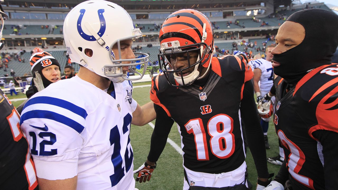 November 18, 2018: Indianapolis Colts quarterback Andrew Luck (12) during  NFL football game action between the Tennessee Titans and the Indianapolis  Colts at Lucas Oil Stadium in Indianapolis, Indiana. Indianapolis defeated  Tennessee