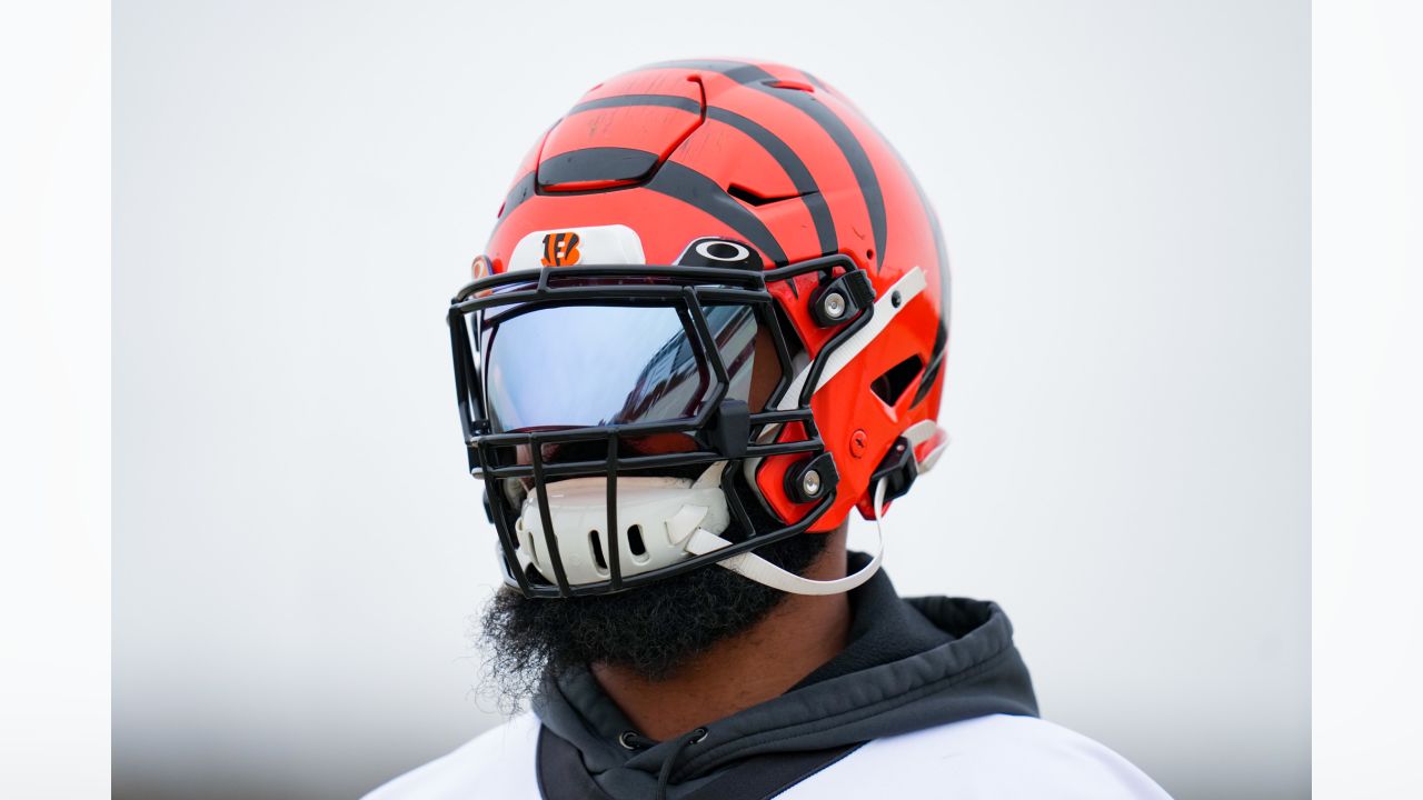 Bengals break out 'White Bengal' helmet during Friday's practice