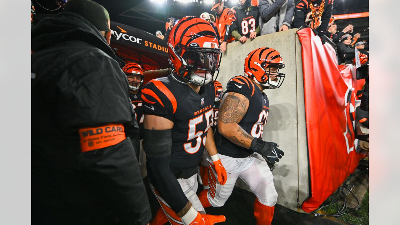 January 15, 2023: Cincinnati Bengals LB Akeem Davis-Gaither celebrates a  tackle during an NFL wild card playoff football game between the Cincinnati  Bengals and the Baltimore Ravens at Paycor Stadium in Cincinnati