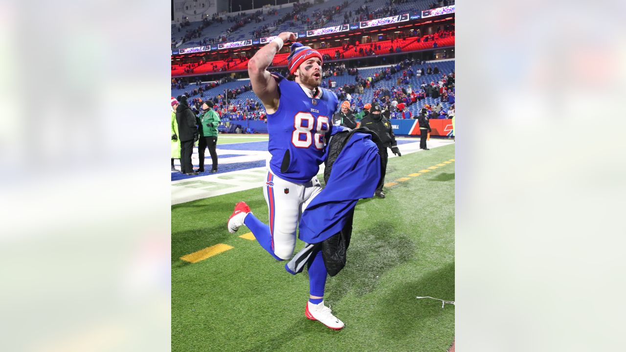 Buffalo Bills wide receiver Gabriel Davis (13) celebrates after scoring a  touchdown during the second half of an NFL wild-card playoff football game  against the New England Patriots, Saturday, Jan. 15, 2022