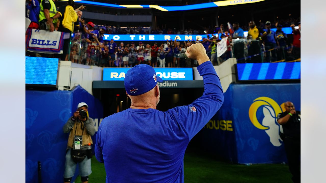 Buffalo Bills vs. Los Angeles Rams. Fans support on NFL Game