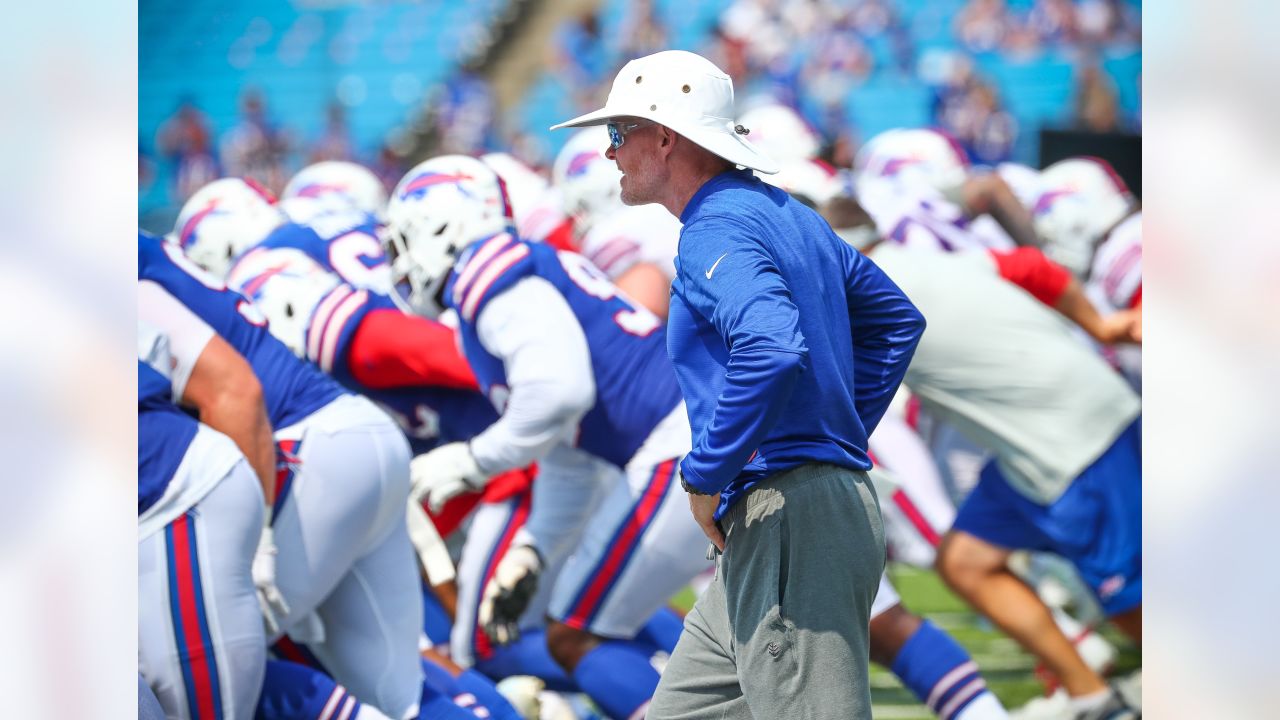 Buffalo Bills Blue and Red practice