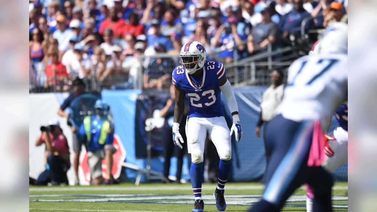 Marcellus Wiley of the Buffalo Bills looks on from the sideline