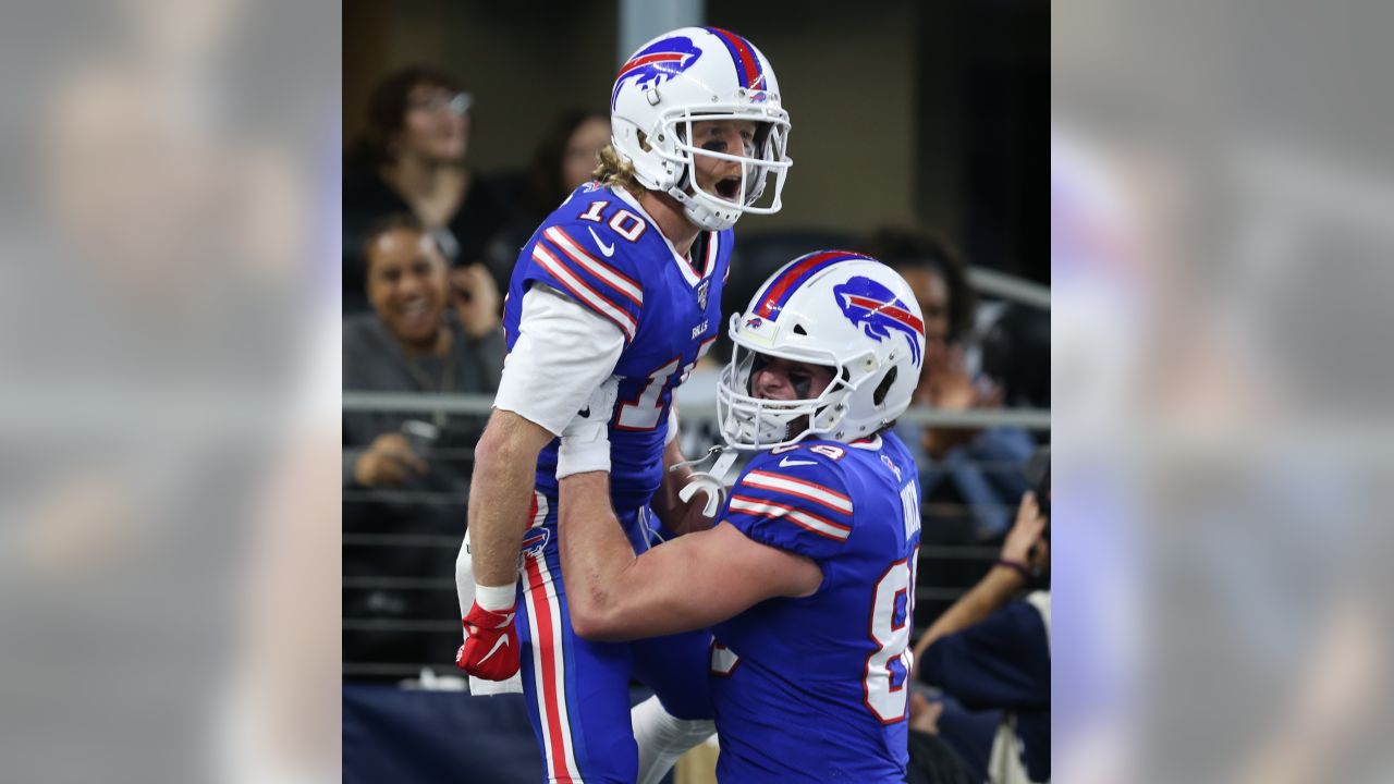 Bills RB Devin Singletary and Baltimore QB Lamar Jackson are long