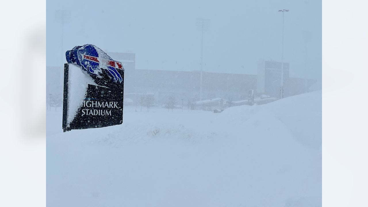 Snow photos in the home of the Buffalo Bills, Highmark Stadium