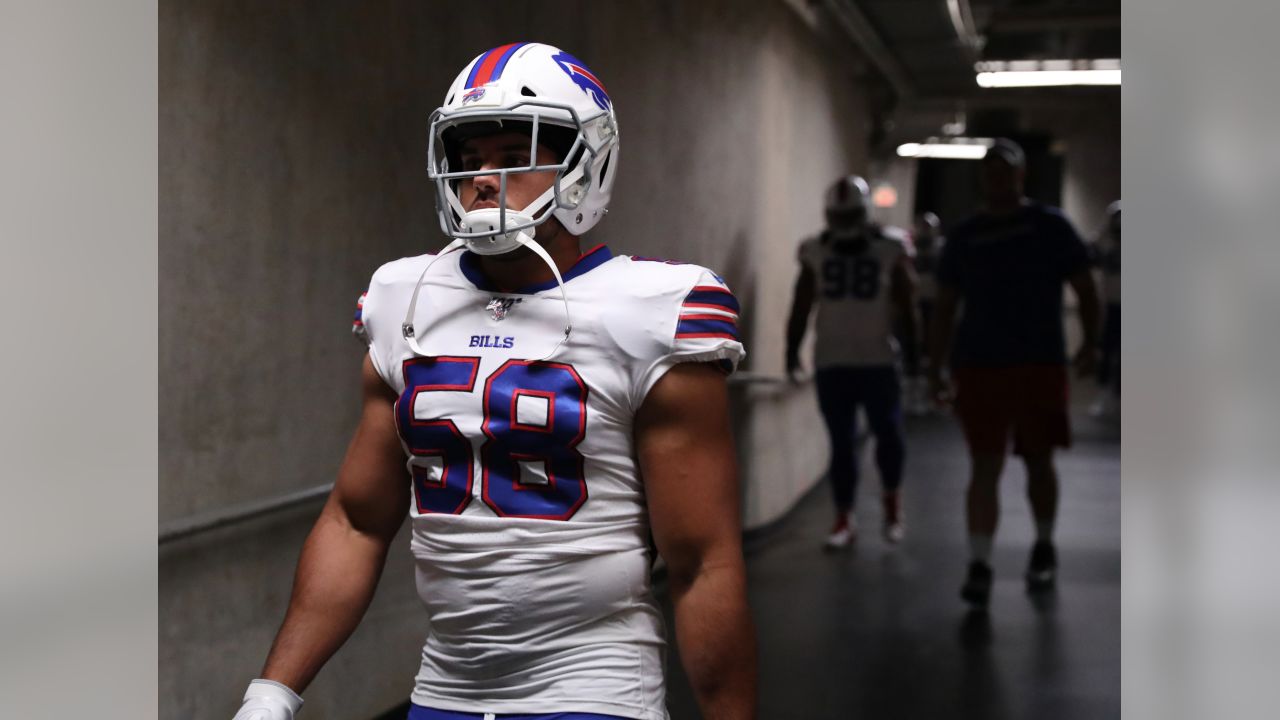 DETROIT, MI - NOVEMBER 24: Detroit Lions Running Back (42) Justin Jackson  receives the opening kickoff in the game between Buffalo Bills and Detroit  Lions on November 24, 2022 in Detroit, MI (