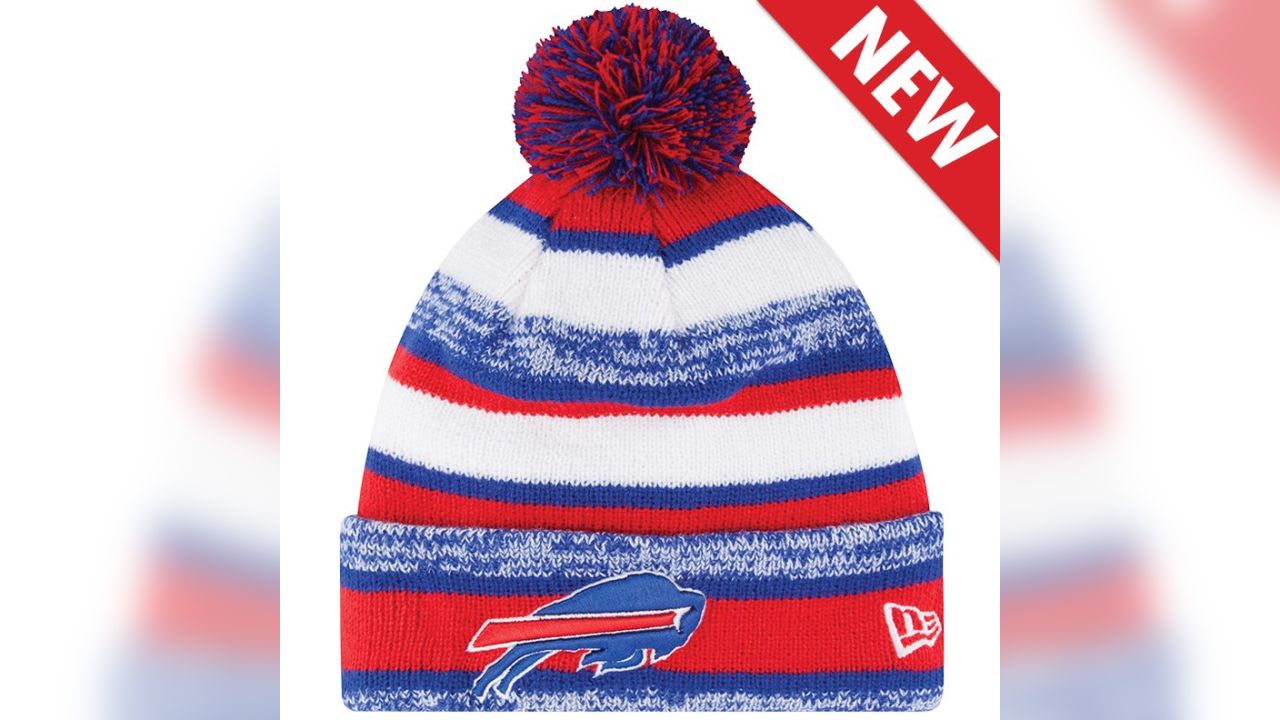 Buffalo Bills Hat Knit Pom Beanie Cap Fleece Lined NFL Four 