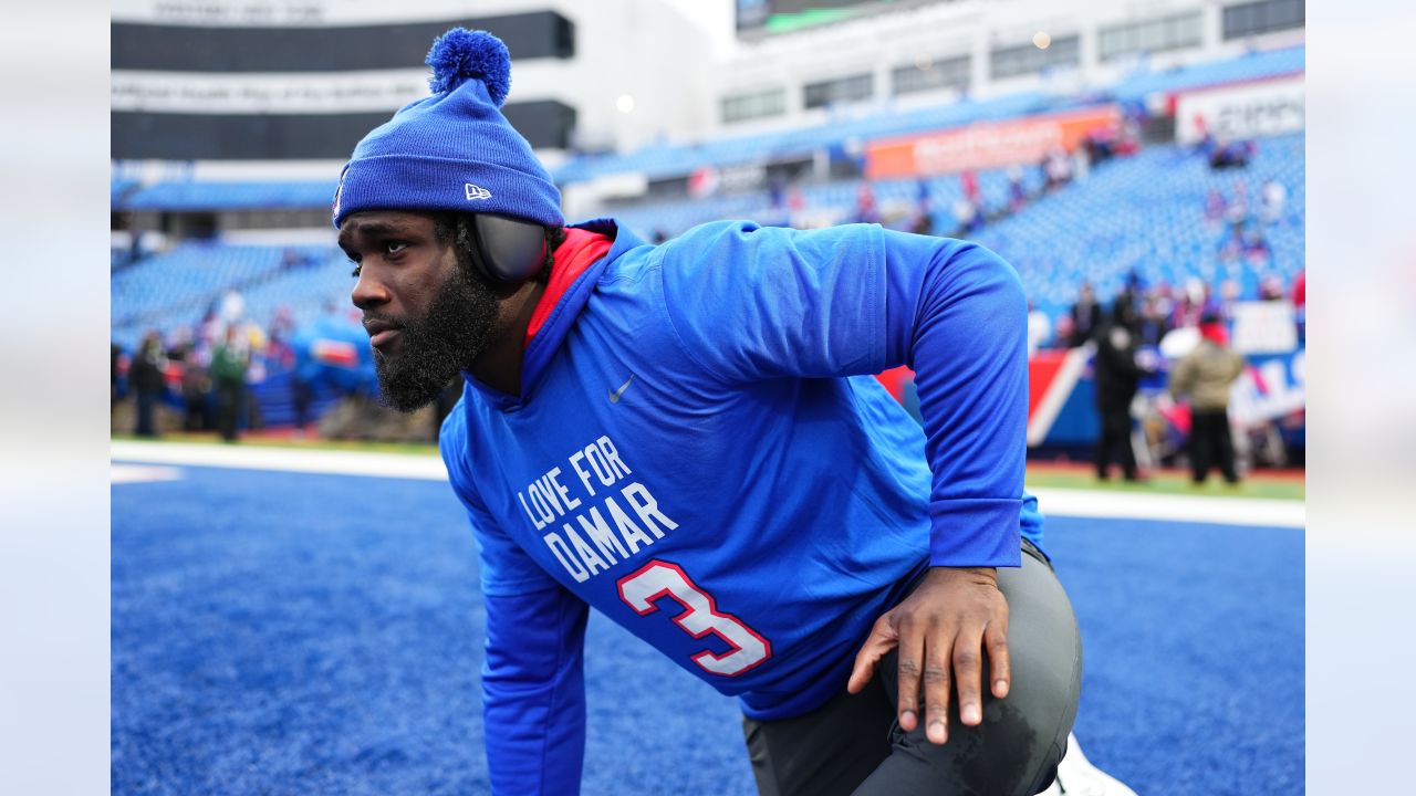 Damar Hamlin 3 Hat / Love for 3 Hat / Buffalo Bills 3 Cuffed Beanie White