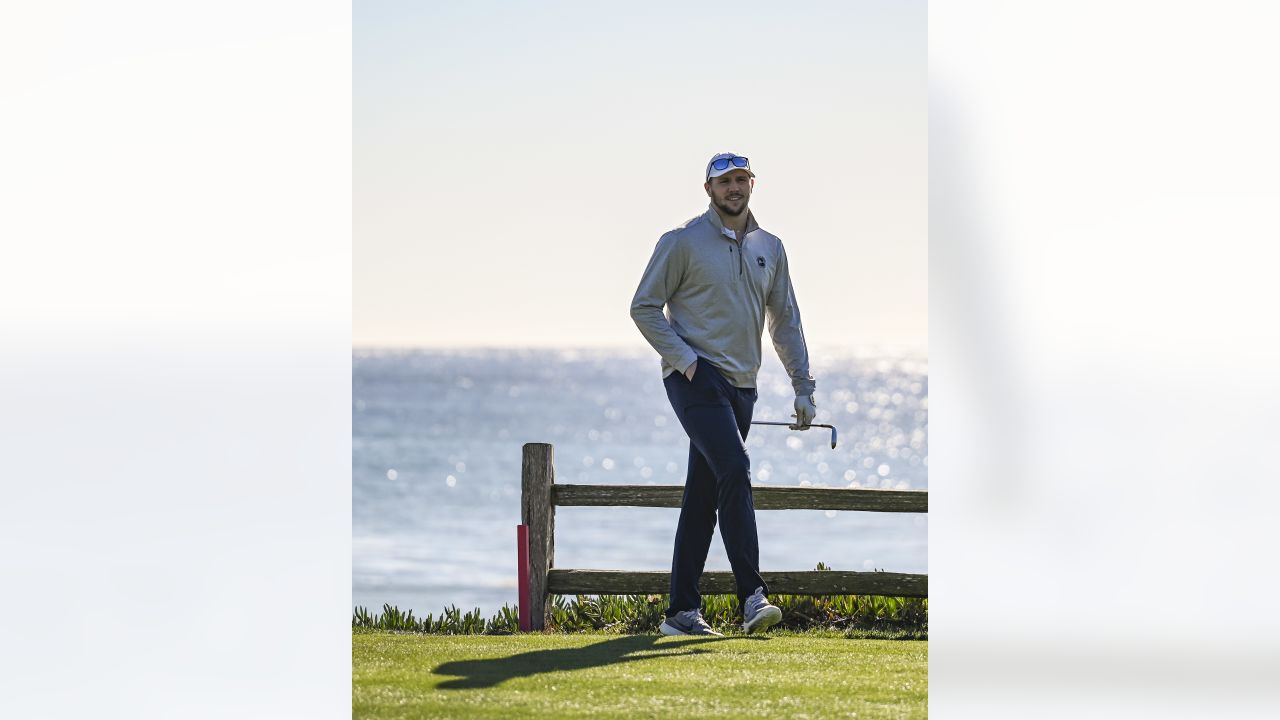 Watch Bills' Josh Allen use his arm to get golf ball over tree at Pebble  Beach Pro-Am 