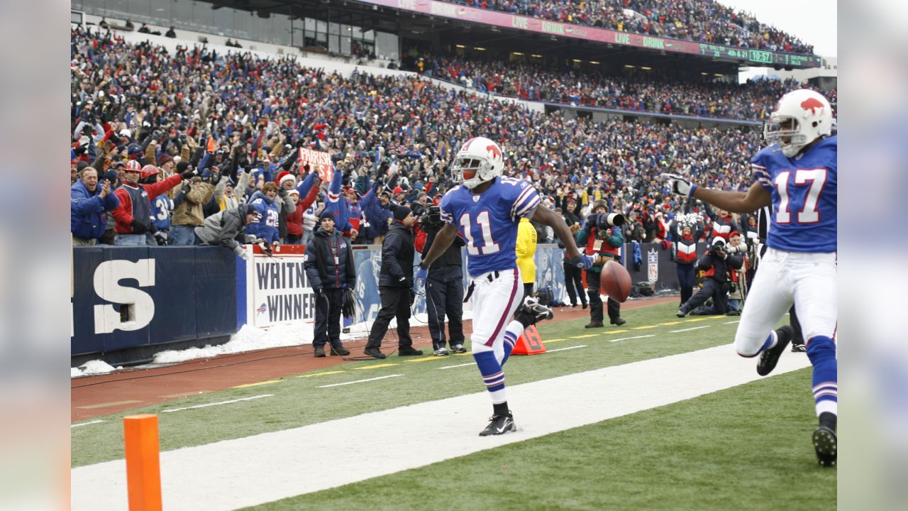 Marcellus Wiley of the Buffalo Bills looks on from the sideline