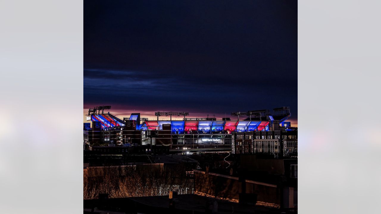 Sports teams light up their stadiums in blue & red to show support for  Damar Hamlin