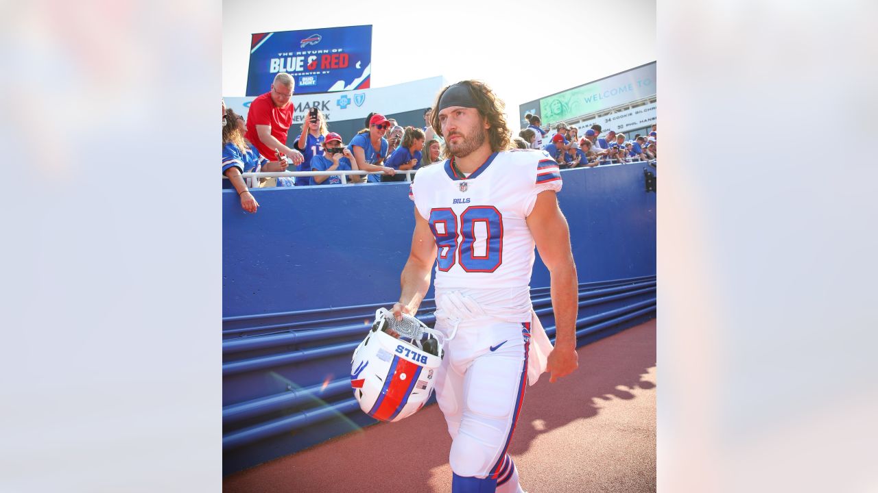 Buffalo Bills Blue and Red practice