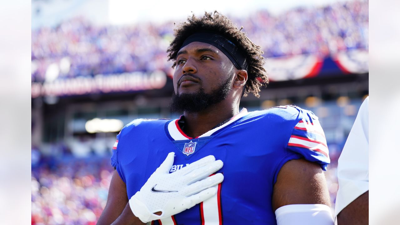 Buffalo Bills cornerback Christian Benford (47) looks for the ball as he  runs a drill during the NFL football team's rookie minicamp in Orchard  Park, N.Y., Friday May 13, 2022. (AP/ Photo