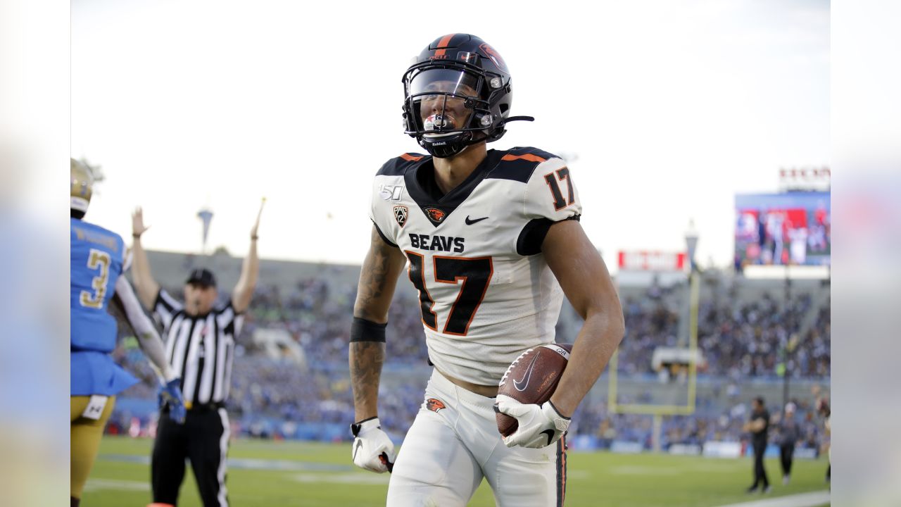 Former Oregon State star Isaiah Hodgins said he played in N.Y.