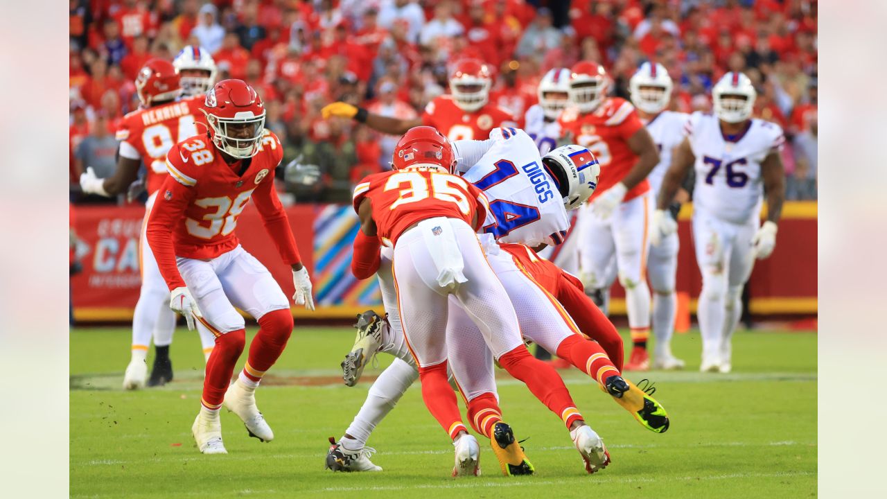 Buffalo Bills vs. Kansas City Chiefs. NFL match poster. Two