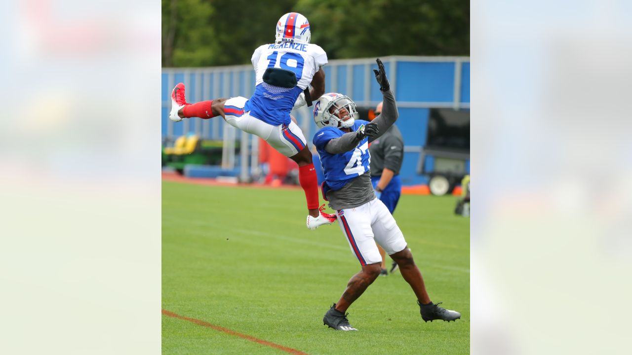 Bills Mobile: Isaiah McKenzie (19) and Cam Lewis (47) Buffalo Bills Week 1  practice at One Bills Drive, September 7, …