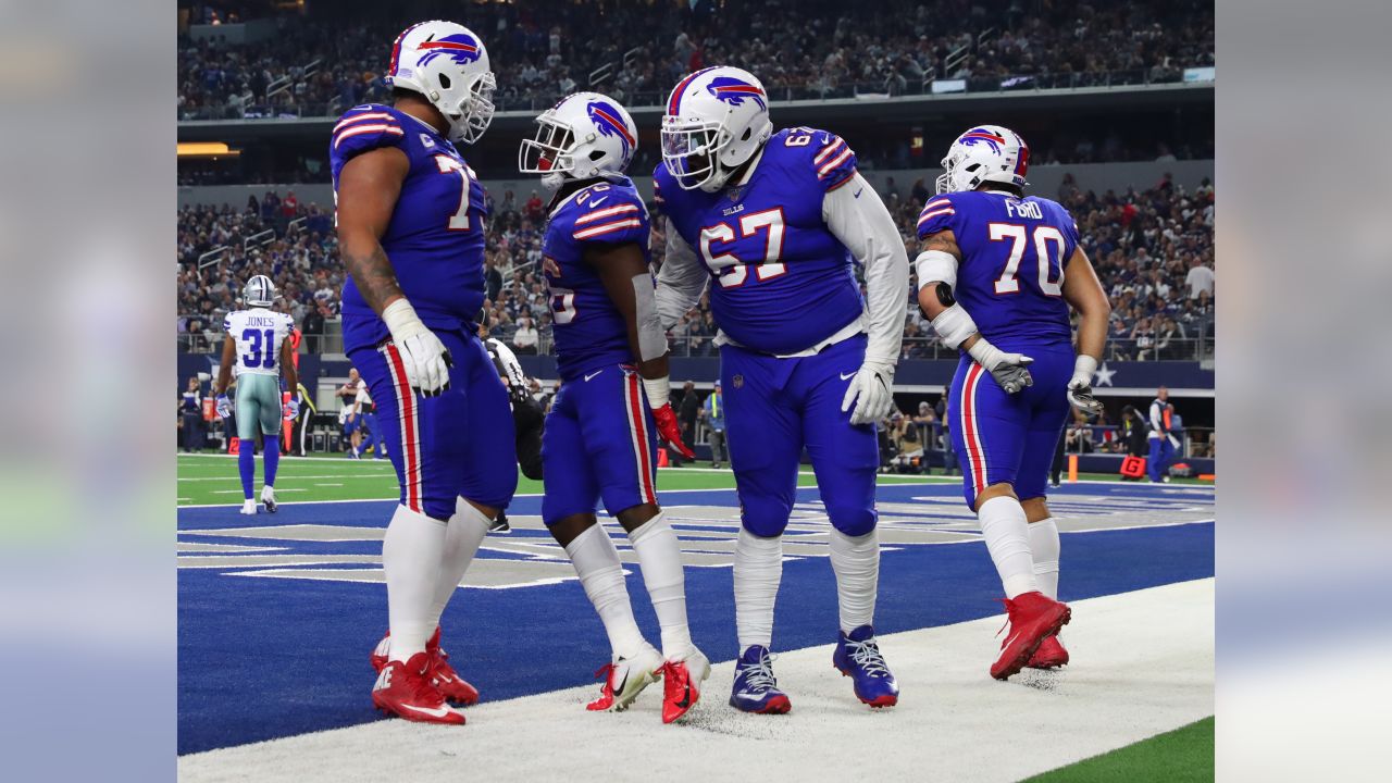 Bills RB Devin Singletary and Baltimore QB Lamar Jackson are long