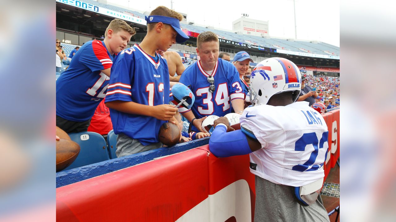 Batavia Daily News - A good look at the red helmet Josh Allen wore while  running out onto the field before Friday's #Bills practice. The team will  not wear the helmet this